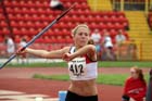 Charlotte Sadler (Gateshead) taking part in the javelin at the Gateshead Tartan Games Open.